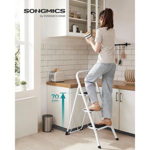 Produktbild für Klapptritt Songmics GSL03WT, weiß, aus Stahl