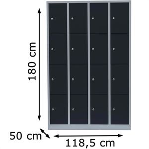 Produktbild für Schließfachschrank ClassiX X-520448, anthrazit