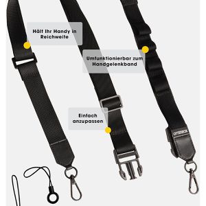 Produktbild für Handykette Otterbox 2 in 1 Crossbody Strap, schwarz