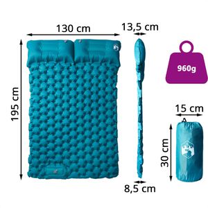 Produktbild für Isomatte vidaXL 4007101, blau, aufblasbar