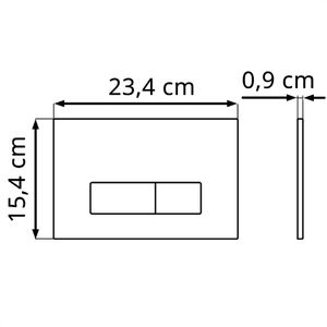 Produktbild für Betätigungsplatte Ideal-Standard Oleas M2, Kunststoff, für WC