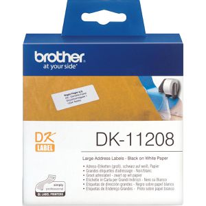 Produktbild für Brother-Etiketten Brother DK-11208, weiß