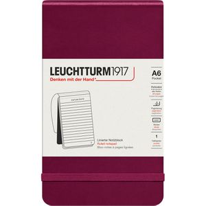 Produktbild für Notizblock Leuchtturm1917 Pocket Port Red, 364408, rot, A6