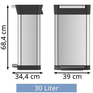 Produktbild für Mülleimer JosephJoseph Titan, silber