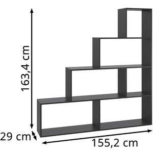Produktbild für Bücherregal Vicco 58402, schwarz