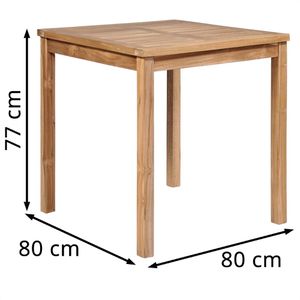 Produktbild für Gartentisch vidaXL 44996, Teakholz