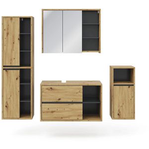 Badmöbel-Set Vicco Viola, artisan eiche, 4-teilig