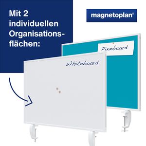 Produktbild für Tischtrennwand Magnetoplan VarioPin, 1108004, türkis