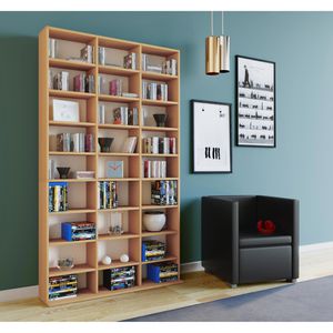 Produktbild für CD-Regal VCM Megosa Maxi, 912422, buche