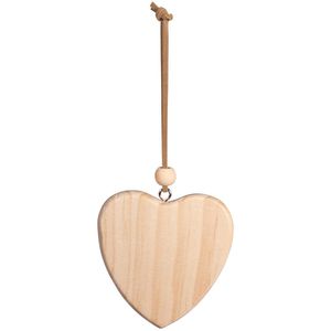Hängeetiketten Rayher Holzanhänger, in Herzform, Ø 7 cm