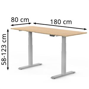 Produktbild für Schreibtisch FlexiSpot E7S 2026, ahorn / grau