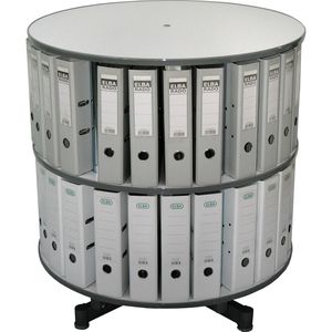 Ordnerdrehsäule Reef R2081B2, lichtgrau, 2 Etagen