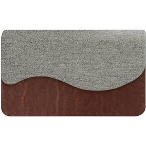 Produktbild für Visitenkartenetui Fintie Premium, braun / grau