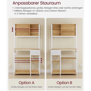 Produktbild für Küchenregal Vasagle KKS015Y02, goldeiche