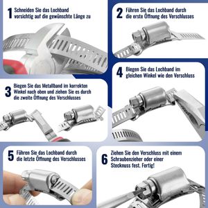 Produktbild für Schlauchschelle Poppstar 1011034, W2, Set, 6m