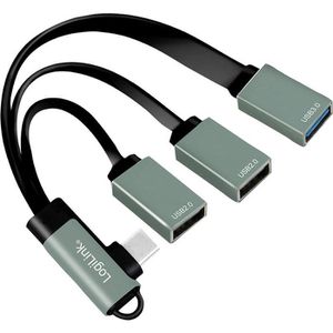 USB-Hub LogiLink UA0361, schwarz / grau