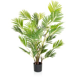 hJh-OFFICE Kunstpflanze Arekapalme, Kunstpalme im Topf mit Palmenwedeln, Höhe 120 cm