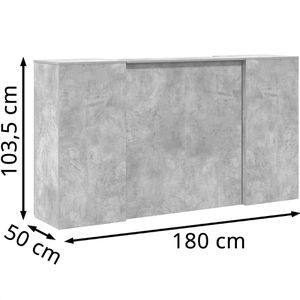 Produktbild für Empfangstheke vidaXL 3324217, beton