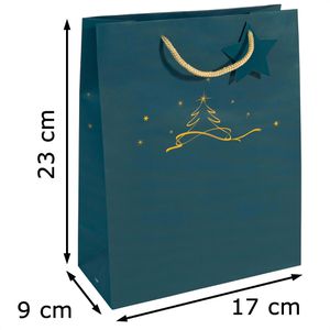 Produktbild für Geschenktüte Sigel GT035 Christmas Tree petrol