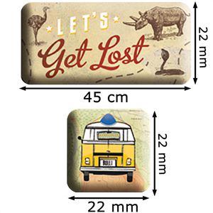 Produktbild für Magnete Nostalgic-Art VW Bulli Let's Get Lost
