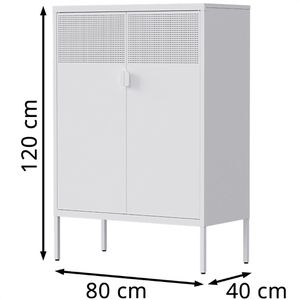 Produktbild für Highboard FlexiSpot CB10B-Standard, weiß aus Metall