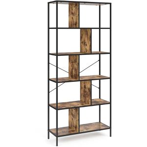 Bücherregal Vicco Fyrk, schwarz / dunkelbraun