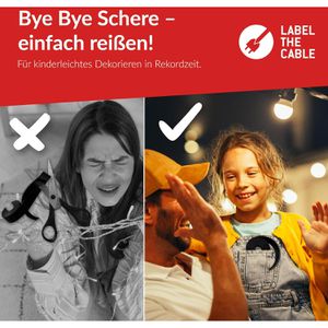 Produktbild für Klettband Label-the-cable Rip Strap, schwarz