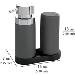 Produktbild für Spülmittelspender Wenko Easy Squeez-e Spülstation, grau