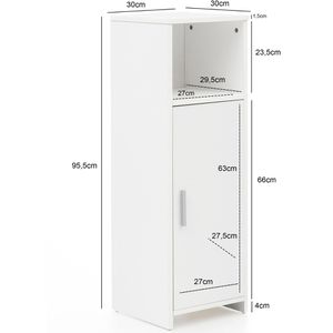 Produktbild für Badschrank Wohnling WL5.753, mit 4 Füßen, weiß