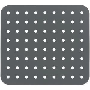 Wenko Spülbeckeneinlage Kristall, Kunststoff, eckig, grau, 27,5 x 31 cm