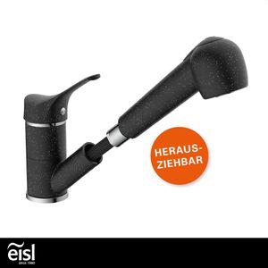 Produktbild für Küchenarmatur EISL GRANIT, schwarz / chrom