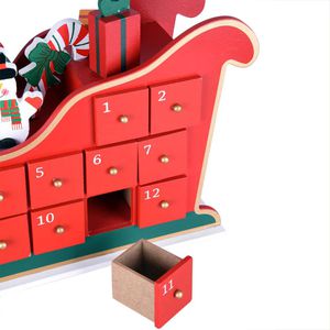 Produktbild für Adventskalender Spielwerk Holzschlitten XXL