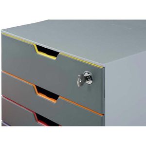 Produktbild für Schubladenbox Durable 760627, Varicolor 4 SAFE, A4