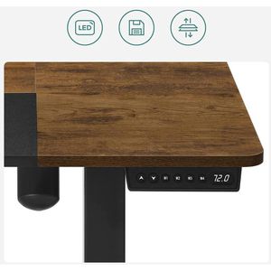 Produktbild für Schreibtisch Vasagle LSD015X01, braun / schwarz