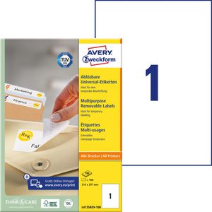 Universaletiketten Zweckform L4735REV-100, weiß