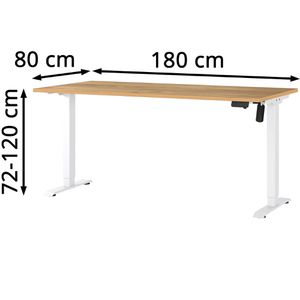 Produktbild für Schreibtisch Germania Profi 3.0, 8025-242, eiche / weiß