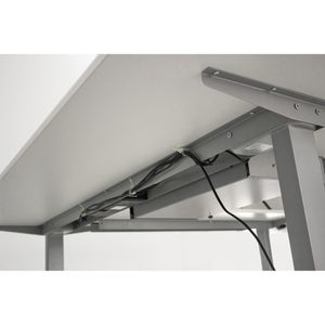 Produktbild für Schreibtisch Kerkmann Move 3 Tube lichtgrau / silber