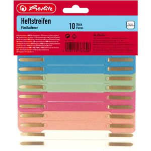 Heftstreifen Herlitz 8767600, 34 x 150mm, sortiert