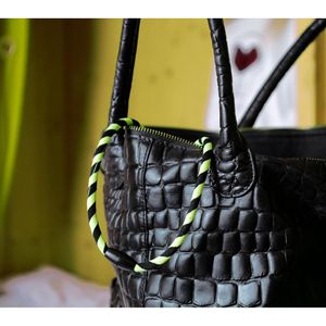 Produktbild für Schlüsselband Webbomb Tubular, neongrün/schwarz