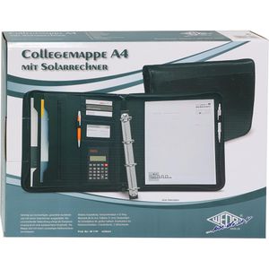 Produktbild für Schreibmappe Wedo 581101, Collegemappe, schwarz, Kunstleder