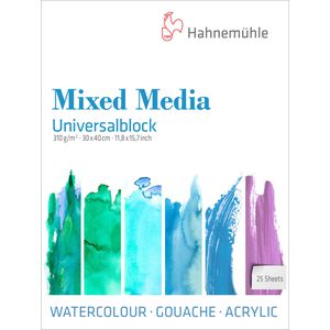 Produktbild für Aquarellpapier Hahnemühle Mix Media Block, 30 x 40 cm