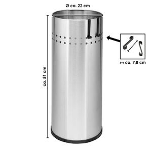 Produktbild für Schirmständer Bremermann 9518, silber