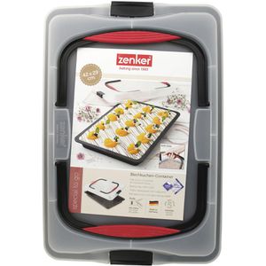 Produktbild für Backblech Zenker Blechkuchen-Container schwarz, aus Stahlblech