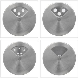 Produktbild für Gewürzgläser Relaxdays aus Glas, mit Edelstahlmantel &amp; -deckel