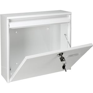 Produktbild für Briefkasten Burg-Wächter Potsdam 877 W, weiß, aus Stahl