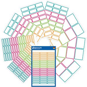 Namensetiketten Zweckform 59983, farbig sortiert