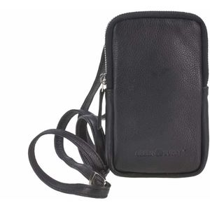 Greenburry Handytasche NAPPA 1593N-20, für Handys bis 7 Zoll, schwarz, Echt Leder