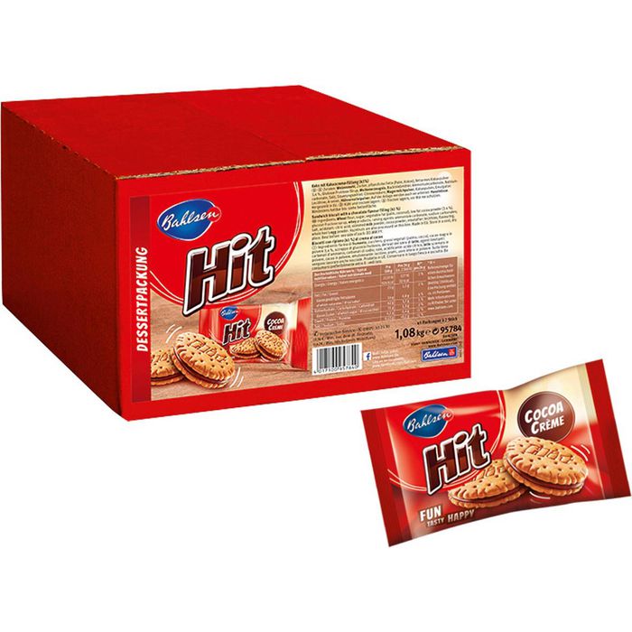 Bahlsen Kekse Hit, mit Kakaocreme-Füllung, 2 x 45 Stück – Böttcher AG