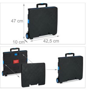 Produktbild für Einkaufstrolley Relaxdays klappbar, mit Deckel