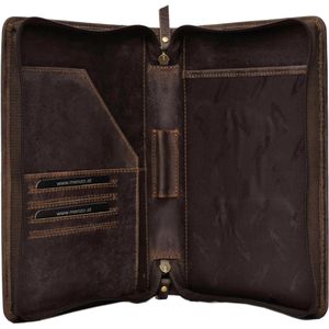 Schreibmappe Menzo MB57, marone, Echt Leder